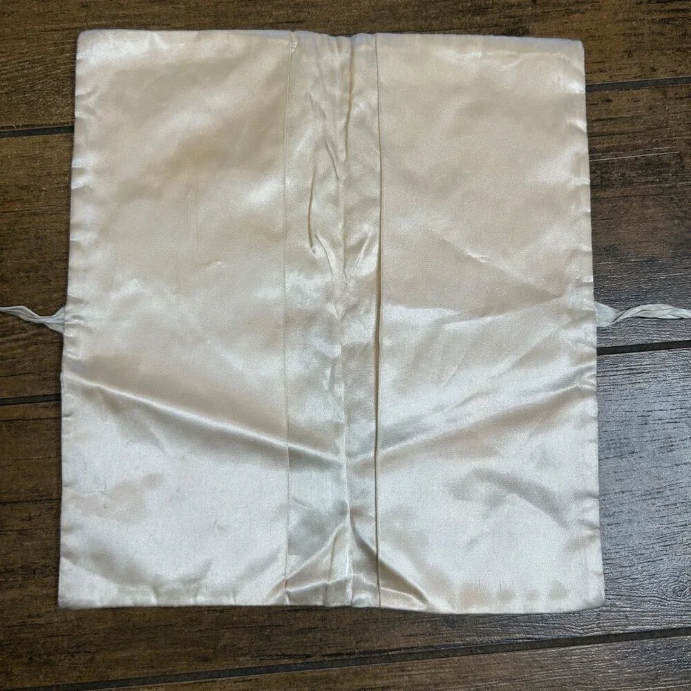 Peach Vintage Brocade Envelope Hosiery Lingerie Bag Pouch